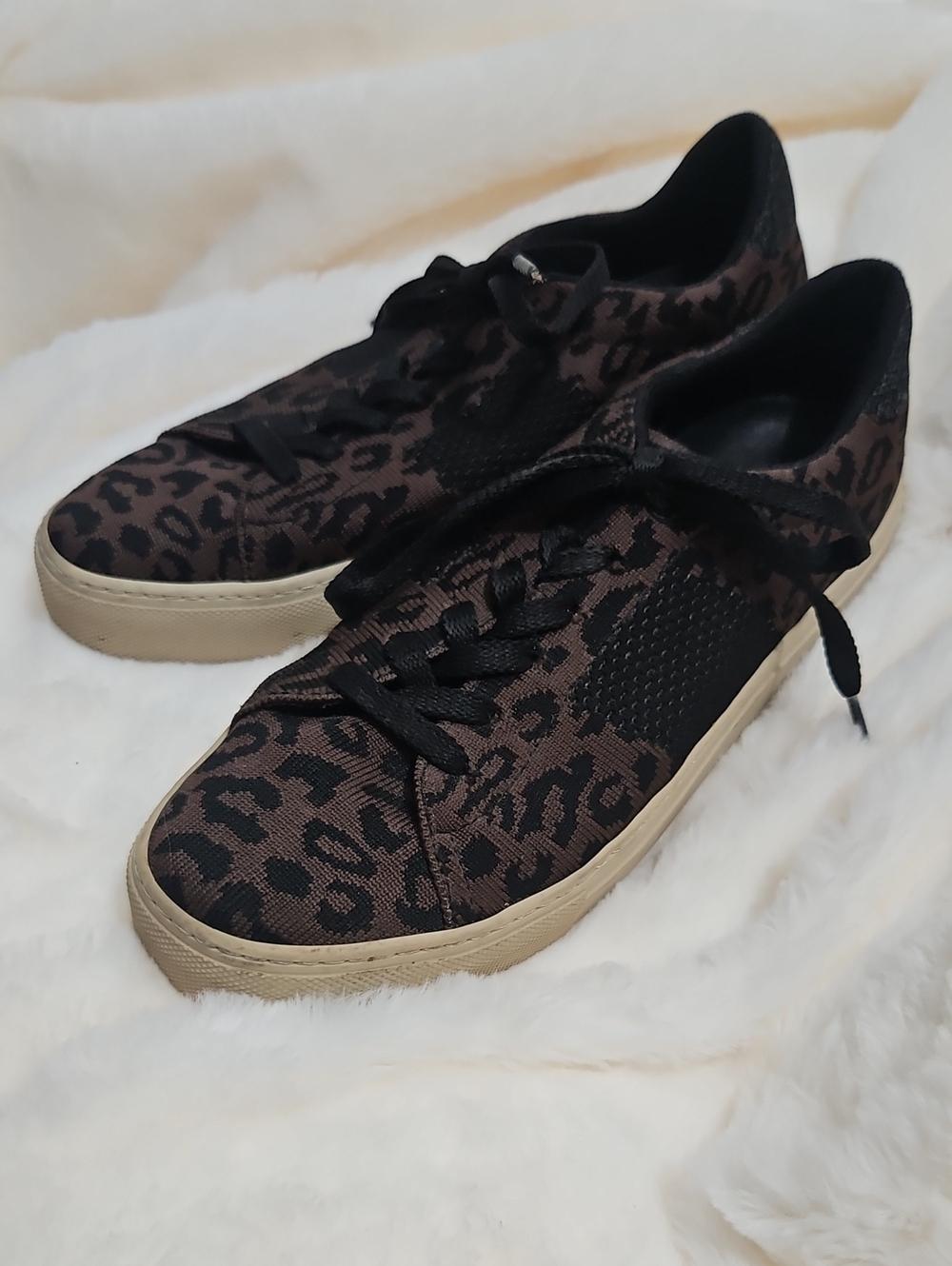 Greats Royale Knit Leopard Print Sneakers - Women's US 8 / EU 38